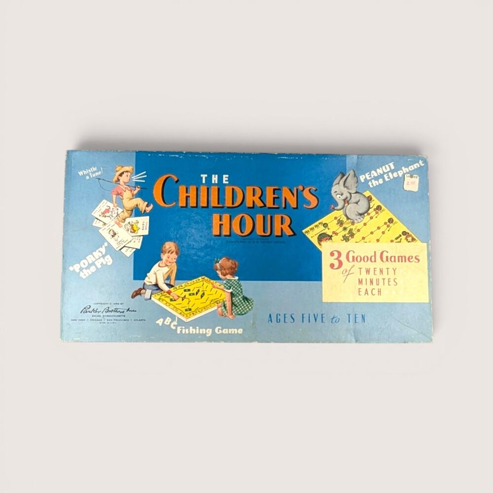 1950s Parker Brothers Childrens Hour Board Game